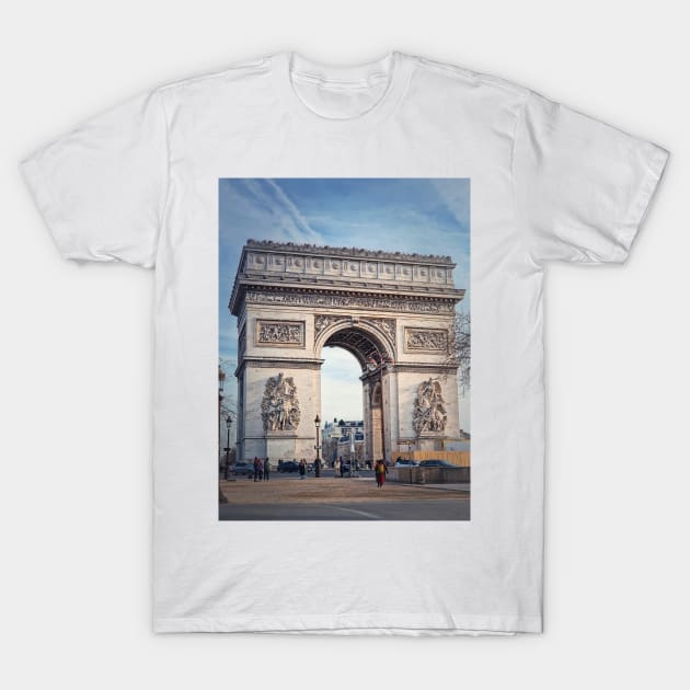 Arc De Triomphe Paris T-Shirt by psychoshadow